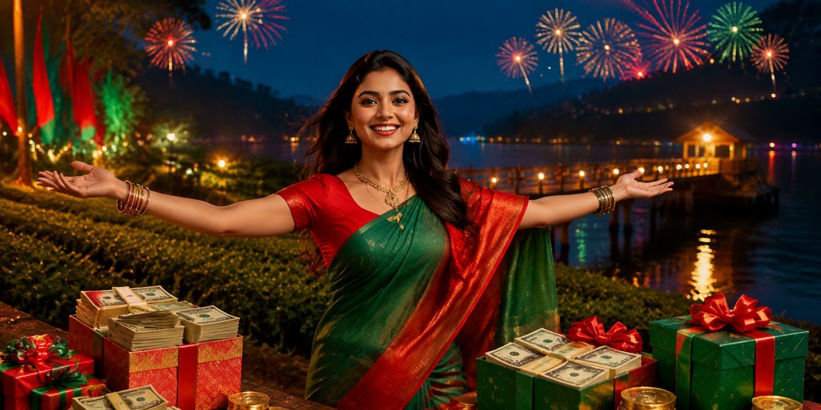 বান্দরবানের লাল-সবুজ পরিবেশে লটারি বেটিং উপভোগ করছেন একজন অংশগ্রহণকারী