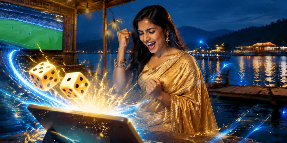রাঙামাটিতে ডাইস গেম খেলছেন একজন নারী